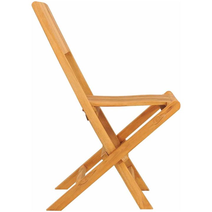 Hopfällbara trädgårdsstolar 6 st 47x62x90 cm massiv teak vidaXL – bild 4