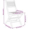 Hopfällbara trädgårdsstolar 6 st 47x62x90 cm massiv teak vidaXL – miniatyr 5