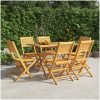 Hopfällbara trädgårdsstolar 6 st 47x62x90 cm massiv teak vidaXL – miniatyr 1