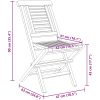 Hopfällbara trädgårdsstolar 6 st 47x63x90 cm massiv teak vidaXL – miniatyr 5