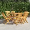 Hopfällbara trädgårdsstolar 6 st 47x63x90 cm massiv teak vidaXL – miniatyr 1