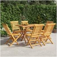 Hopfällbara trädgårdsstolar 6 st 47x63x90 cm massiv teak vidaXL
