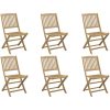 Hopfällbara trädgårdsstolar 6 st 48,5x57x90cm massivt akaciaträ vidaXL – miniatyr 2