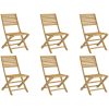 Hopfällbara trädgårdsstolar 6 st 48,5x61,5x87 cm massiv akacia vidaXL – miniatyr 2