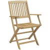 Hopfällbara trädgårdsstolar 6 st 54,5x58x90cm massivt akaciaträ vidaXL – miniatyr 4