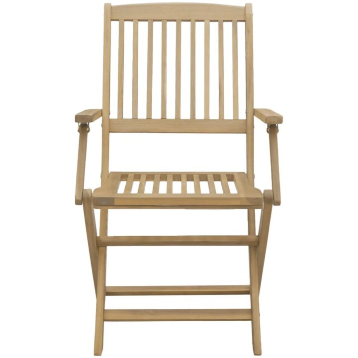 Hopfällbara trädgårdsstolar 6 st 54,5x58x90cm massivt akaciaträ vidaXL – bild 5