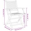 Hopfällbara trädgårdsstolar 6 st 54,5x58x90cm massivt akaciaträ vidaXL – miniatyr 7