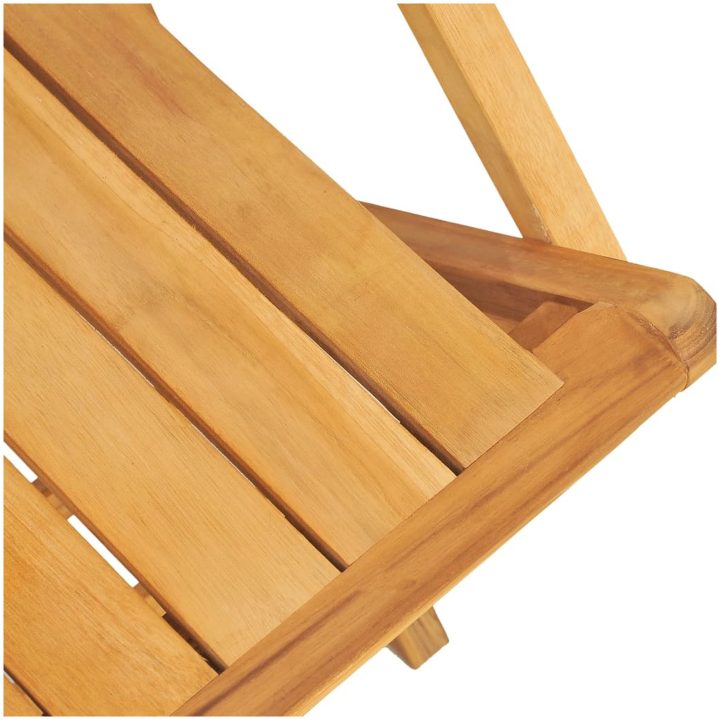 Hopfällbara trädgårdsstolar 6 st 55x61x90 cm massiv teak vidaXL – bild 4