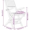 Hopfällbara trädgårdsstolar 6 st 55x61x90 cm massiv teak vidaXL – miniatyr 5