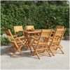 Hopfällbara trädgårdsstolar 6 st 55x61x90 cm massiv teak vidaXL – miniatyr 1