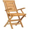 Hopfällbara trädgårdsstolar 6 st 56x63x90 cm massiv teak vidaXL – miniatyr 3