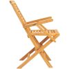 Hopfällbara trädgårdsstolar 6 st 56x63x90 cm massiv teak vidaXL – miniatyr 4