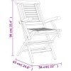 Hopfällbara trädgårdsstolar 6 st 56x63x90 cm massiv teak vidaXL – miniatyr 5