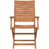 Hopfällbara trädgårdsstolar 6 st 57x66x95 cm massivt akaciaträ vidaXL – miniatyr 4