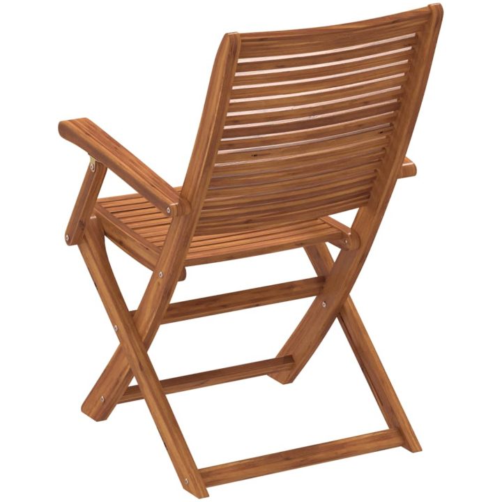 Hopfällbara trädgårdsstolar 6 st 57x66x95 cm massivt akaciaträ vidaXL – bild 6