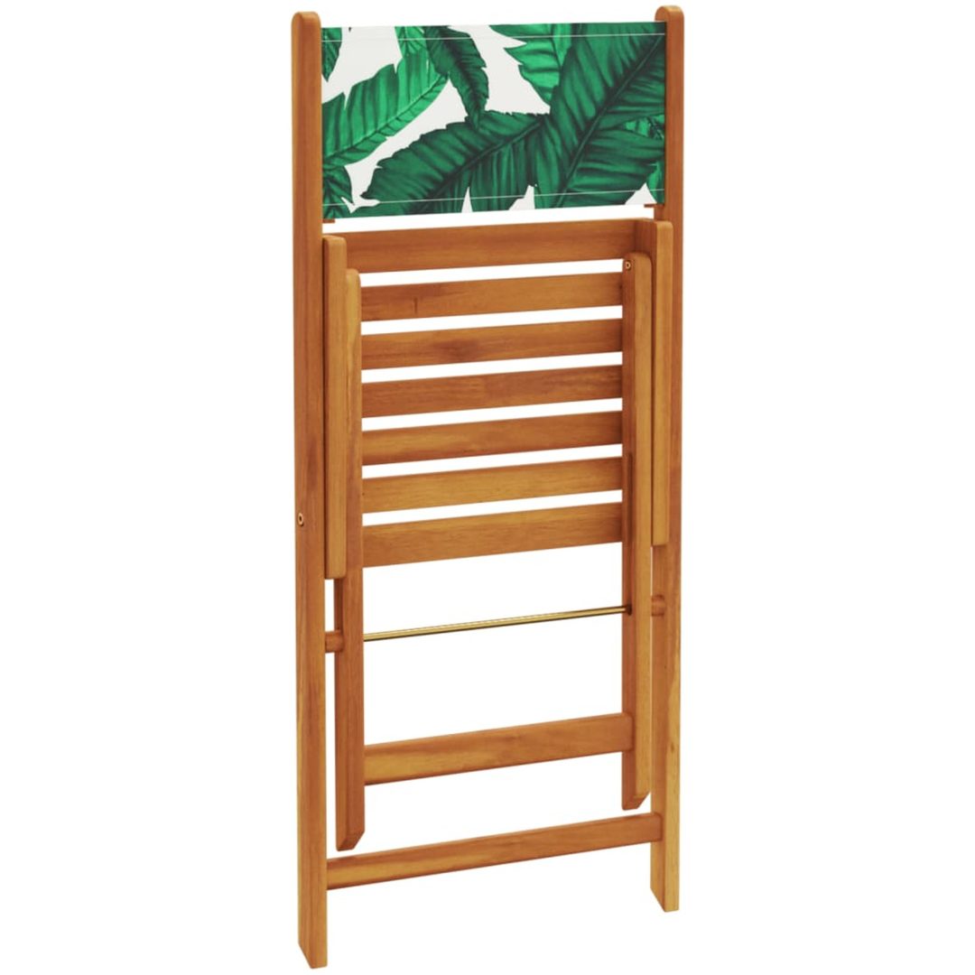 Hopfällbara trädgårdsstolar 6 st grön tyg och massivt trä vidaXL – bild 7