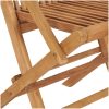 Hopfällbara trädgårdsstolar 6 st massiv teak vidaXL – miniatyr 8