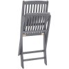 Hopfällbara trädgårdsstolar 6 st massivt akaciaträ vidaXL – miniatyr 7