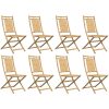 Hopfällbara trädgårdsstolar 8 st 46x66x99 cm bambu vidaXL – miniatyr 4
