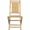 Hopfällbara trädgårdsstolar 8 st 46x66x99 cm bambu vidaXL – miniatyr 5
