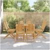 Hopfällbara trädgårdsstolar 8 st 46x66x99 cm bambu vidaXL – miniatyr 1