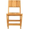 Hopfällbara trädgårdsstolar 8 st 47x62x90 cm massiv teak vidaXL – miniatyr 3