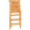Hopfällbara trädgårdsstolar 8 st 47x63x90 cm massiv teak vidaXL – miniatyr 2