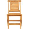 Hopfällbara trädgårdsstolar 8 st 47x63x90 cm massiv teak vidaXL – miniatyr 3