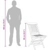 Hopfällbara trädgårdsstolar 8 st 47x63x90 cm massiv teak vidaXL – miniatyr 6