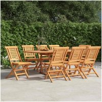Hopfällbara trädgårdsstolar 8 st 47x63x90 cm massiv teak vidaXL