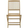 Hopfällbara trädgårdsstolar 8 st 48,5x57x90cm massivt akaciaträ vidaXL – miniatyr 5