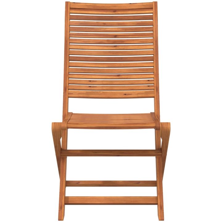 Hopfällbara trädgårdsstolar 8 st 51x66x95 cm massivt akaciaträ vidaXL – bild 4