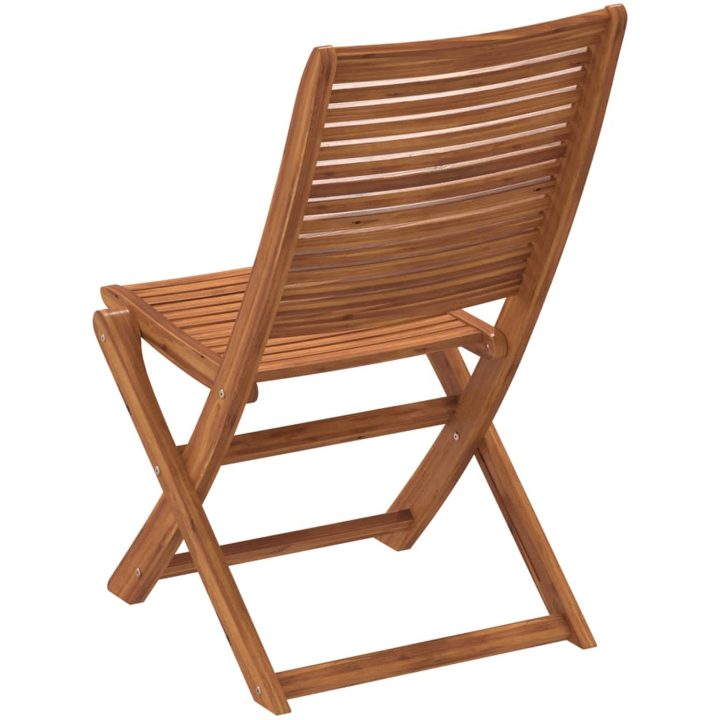 Hopfällbara trädgårdsstolar 8 st 51x66x95 cm massivt akaciaträ vidaXL – bild 6