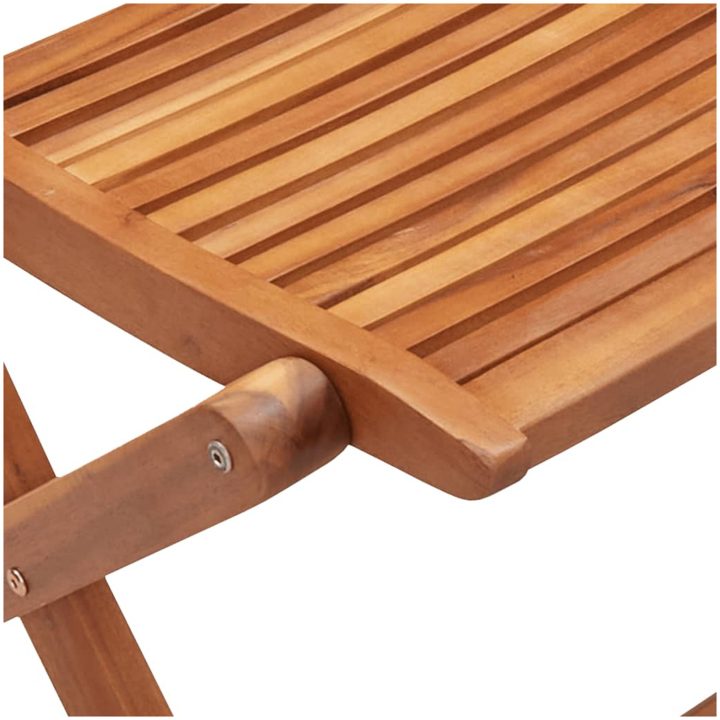 Hopfällbara trädgårdsstolar 8 st 51x66x95 cm massivt akaciaträ vidaXL – bild 7