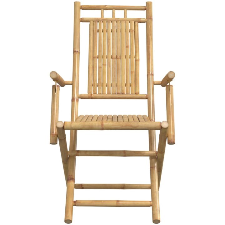 Hopfällbara trädgårdsstolar 8 st 53x66x99 cm bambu vidaXL – bild 5