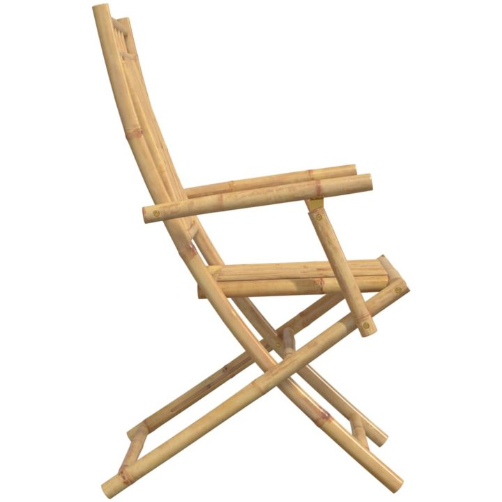 Hopfällbara trädgårdsstolar 8 st 53x66x99 cm bambu vidaXL – bild 6