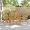 Hopfällbara trädgårdsstolar 8 st 53x66x99 cm bambu vidaXL – miniatyr 1