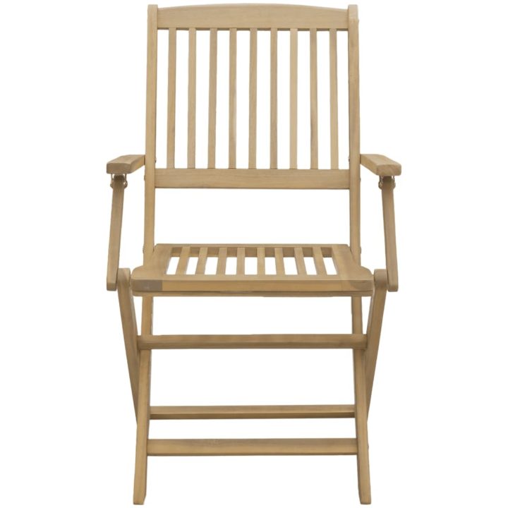 Hopfällbara trädgårdsstolar 8 st 54,5x58x90cm massivt akaciaträ vidaXL – bild 5