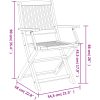 Hopfällbara trädgårdsstolar 8 st 54,5x58x90cm massivt akaciaträ vidaXL – miniatyr 7