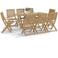 Hopfällbara trädgårdsstolar 8 st 54,5x58x90cm massivt akaciaträ vidaXL
