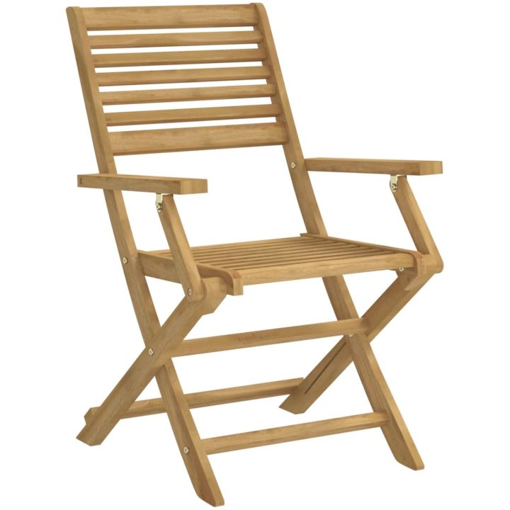 Hopfällbara trädgårdsstolar 8 st 54,5x61,5x86,5cm massiv akacia vidaXL – bild 4
