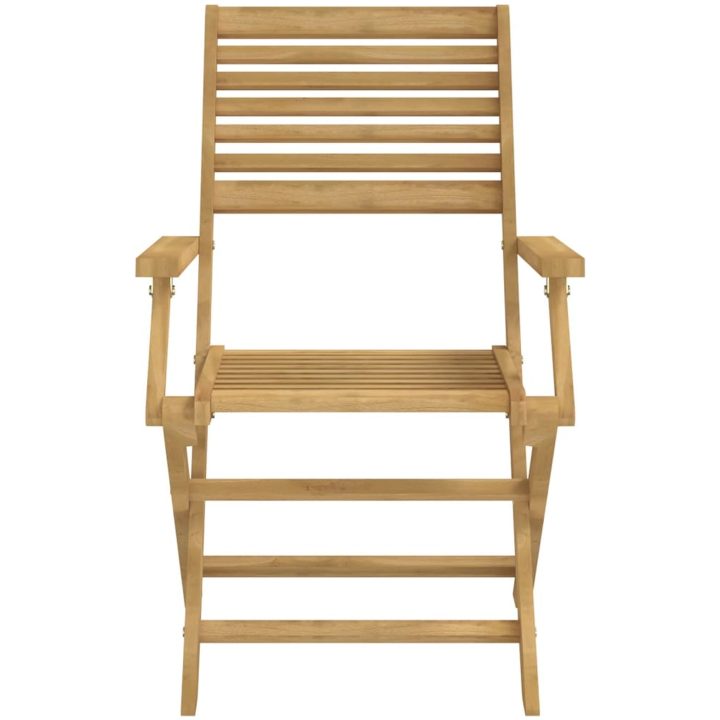 Hopfällbara trädgårdsstolar 8 st 54,5x61,5x86,5cm massiv akacia vidaXL – bild 5