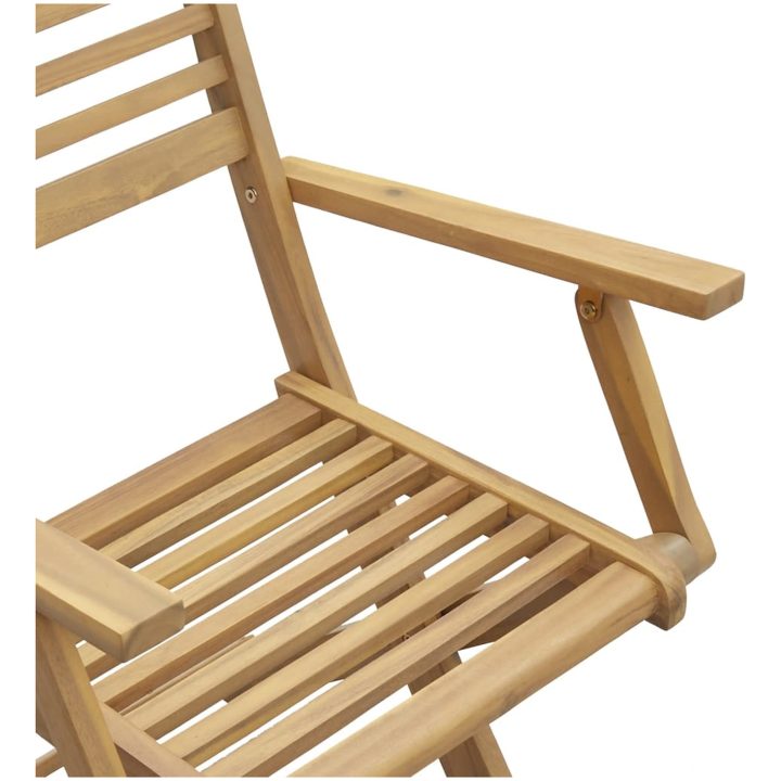 Hopfällbara trädgårdsstolar 8 st 54,5x61,5x86,5cm massiv akacia vidaXL – bild 6