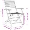 Hopfällbara trädgårdsstolar 8 st 54,5x61,5x86,5cm massiv akacia vidaXL – miniatyr 7