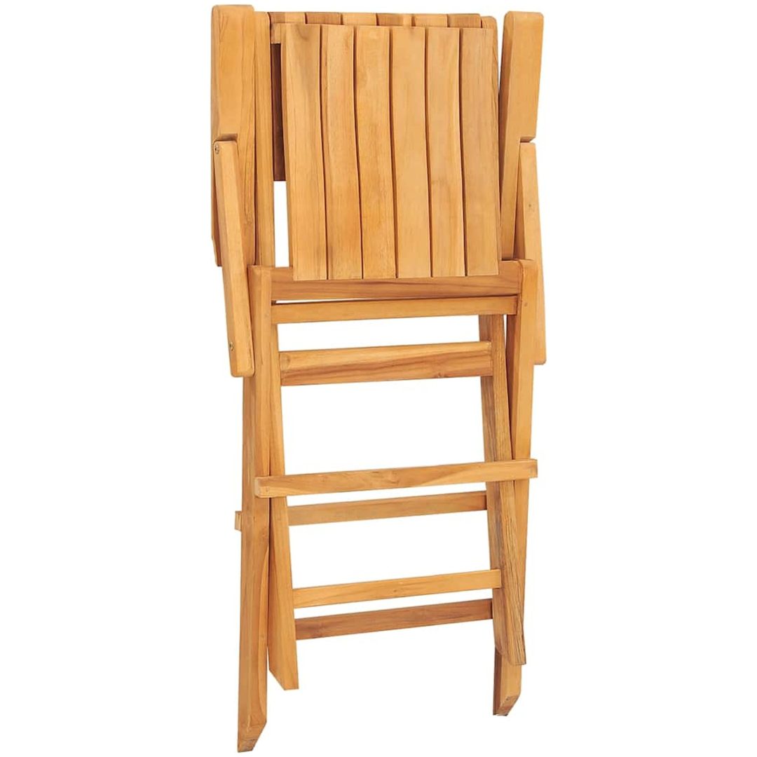 Hopfällbara trädgårdsstolar 8 st 55x61x90 cm massiv teak vidaXL – bild 2