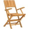 Hopfällbara trädgårdsstolar 8 st 55x61x90 cm massiv teak vidaXL – miniatyr 3