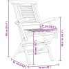 Hopfällbara trädgårdsstolar 8 st 56x63x90 cm massiv teak vidaXL – miniatyr 5