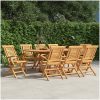 Hopfällbara trädgårdsstolar 8 st 56x63x90 cm massiv teak vidaXL – miniatyr 1