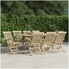 Hopfällbara trädgårdsstolar 8 st grå 56x61x89 cm massiv teak vidaXL – miniatyr 1