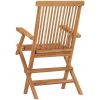 Hopfällbara trädgårdsstolar 8 st massiv teak vidaXL – miniatyr 4
